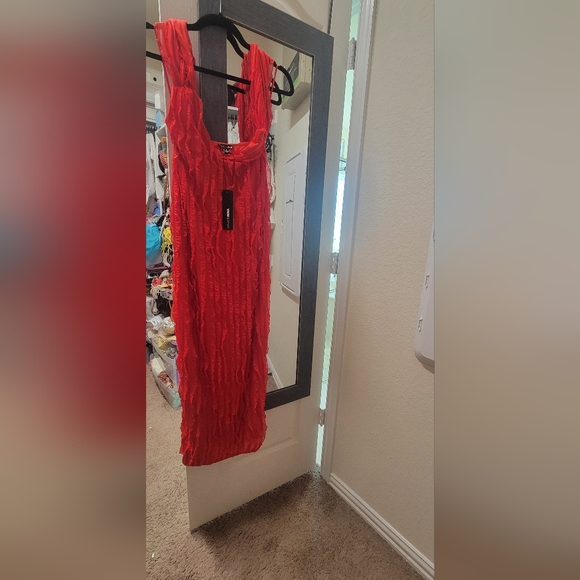 Fashion Nova Vibrant Red Backless Dress - Picture 6 of 7